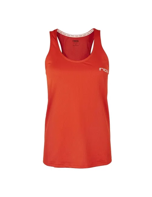 Camiseta Tirantes Nox Team Rojo Blanco Mujer | Ofertas de pádel
